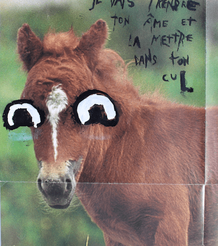 cheval-nils-bertho-artiste-underground-dessin-tableau-oeuvre-rottring-art-créature-monstre-imaginaire-figuratif-minutieux-original