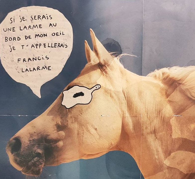 cheval-nils-bertho-artiste-underground-dessin-tableau-oeuvre-rottring-art-créature-monstre-imaginaire-figuratif-minutieux-original